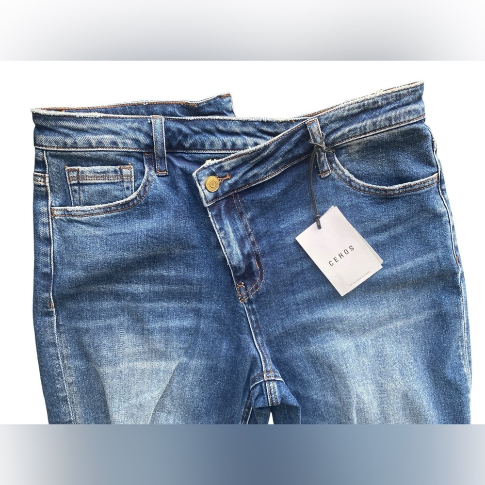 Ceros 90”s Vintage Dad Jeans High Rise Distressed‎ Medium Wash - Picture 5 of 15